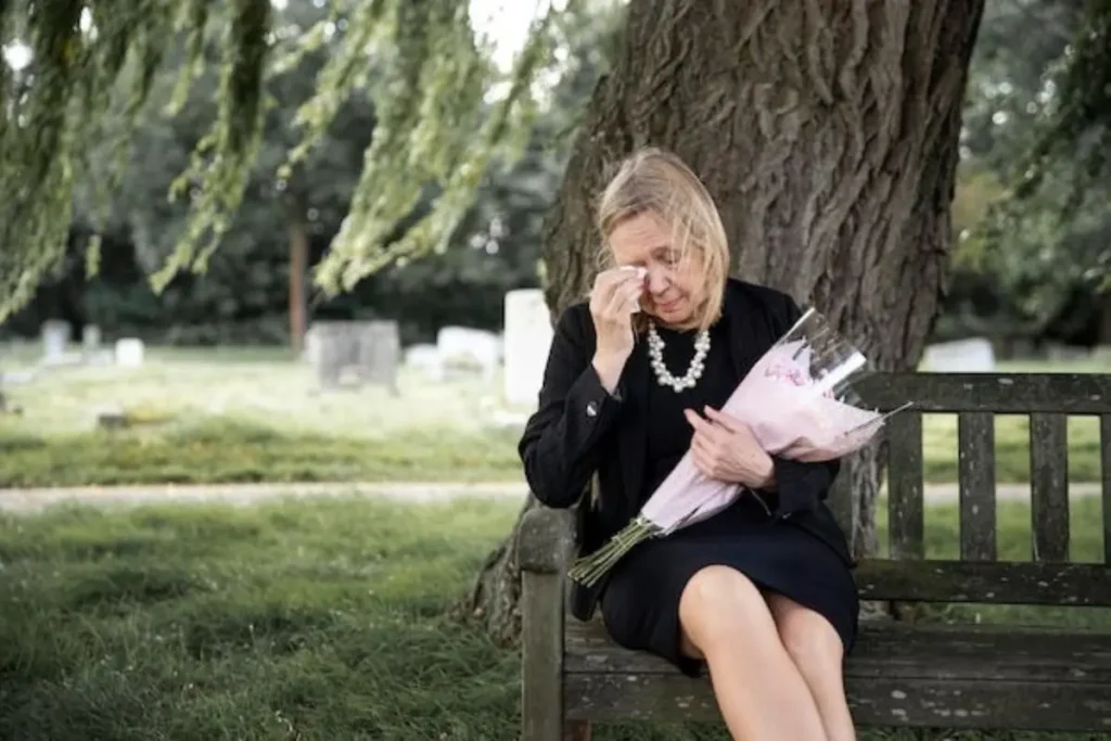 Mulher triste chorando
