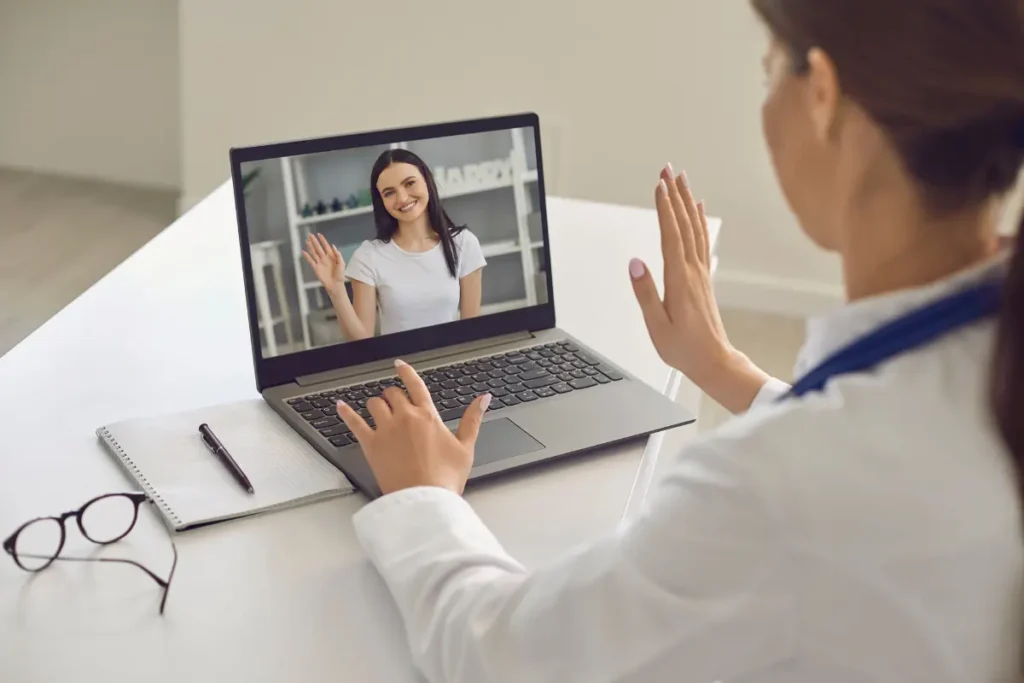 Sessão online de terapia