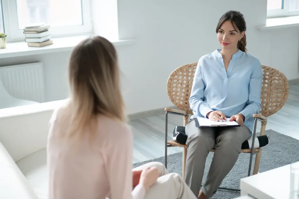 Cliente em atendimento psicológico